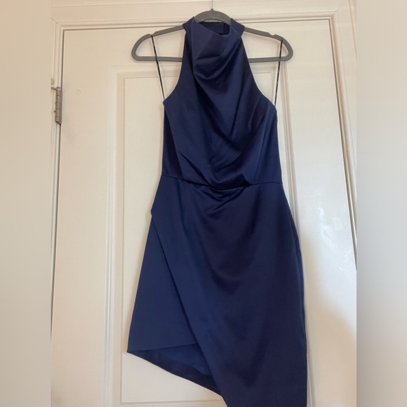 Blue ELLIAT, asymmetrical, halter dress - Picture 2 of 5